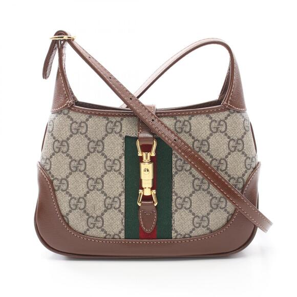 Gucci Jackie GG Supreme Handbag Leather Beige Brown Multicolor - Picture 4 of 4